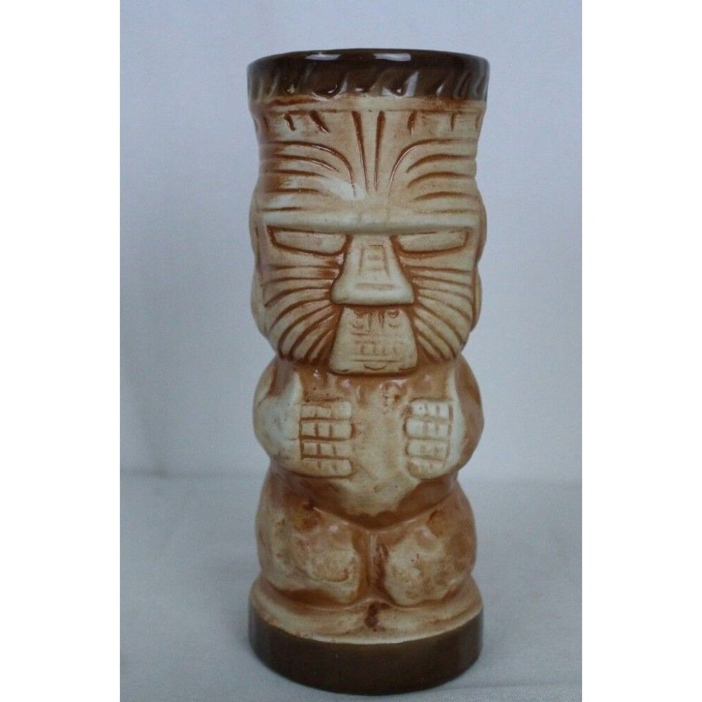 Trader Dicks Peanut Tiki Mug John Anderson's Reno Nugget Brown Bottom